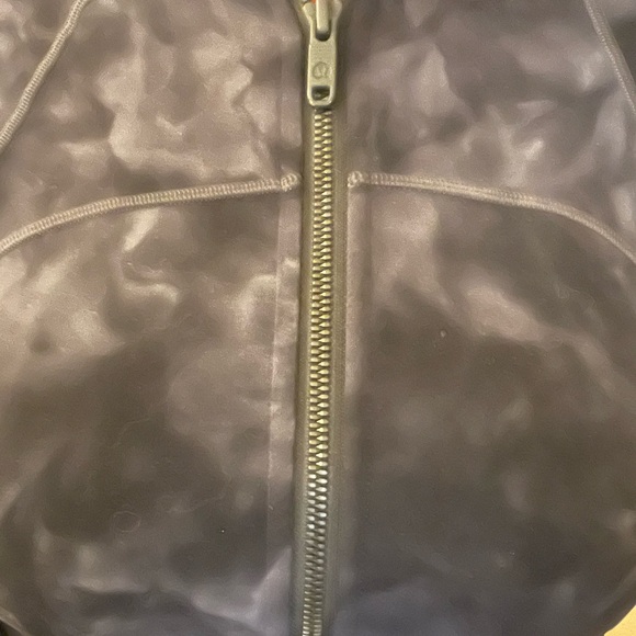 Lululemon Define Hooded Nulu Diamond dye jacket in graphite grey multi sz 8 - Picture 5 of 6